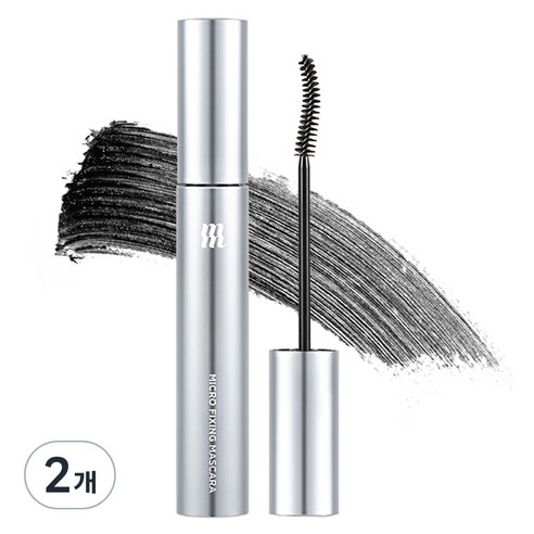 머지 마이크로 픽싱 롱 래쉬 마스카라 9ml, MM1 블랙, 2개