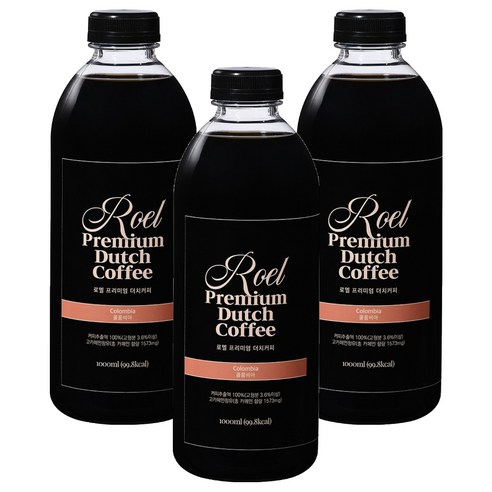 로엘 프리미엄 더치커피 콜롬비아, 1L, 3개, 1개입