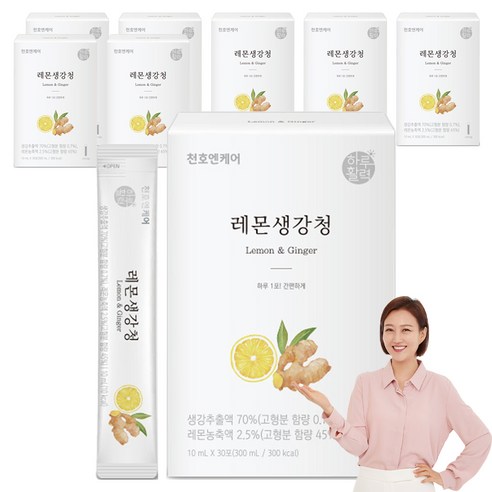 하루활력 레몬생강청, 300ml, 8개