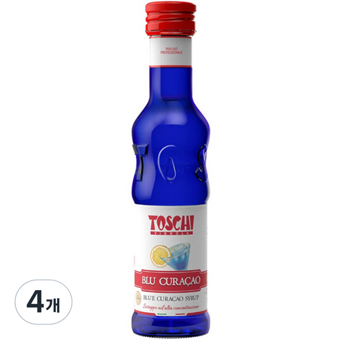 토스키 블루 큐라소 시럽, 250ml, 4개