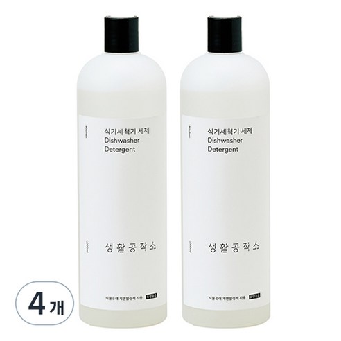 생활공작소 식기세척기용 액체세제, 1L, 4개, 1L × 4개이라는 상품의 현재 가격은 18,900입니다.