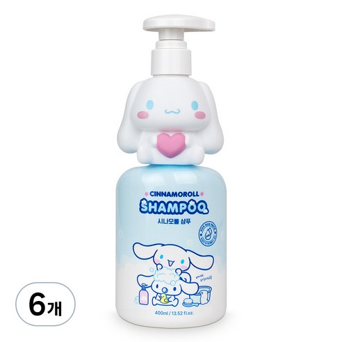 아텍스 시나모롤 약산성 샴푸 베이비파우더향, 400ml, 6개