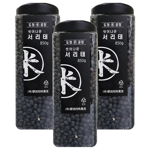도정공장 씻어나온 서리태, 850g, 3개