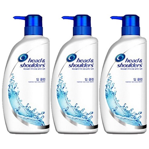 헤드앤숄더 딥 클린 샴푸, 850ml, 3개