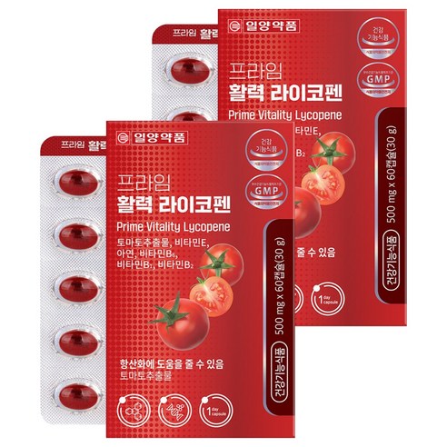 일양약품 프라임 활력 라이코펜 30g, 2개, 60정