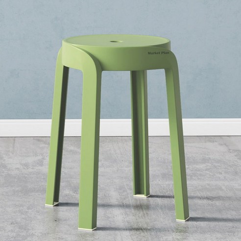 마켓플랜 네바 원형 스툴, 모스그린