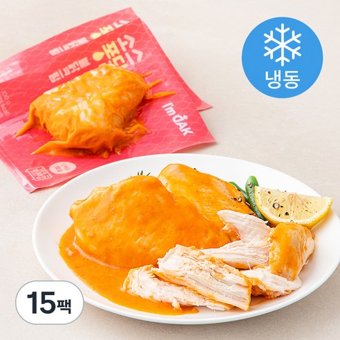 아임닭 소스퐁닭 불닭크림 (냉동), 15팩, 100g