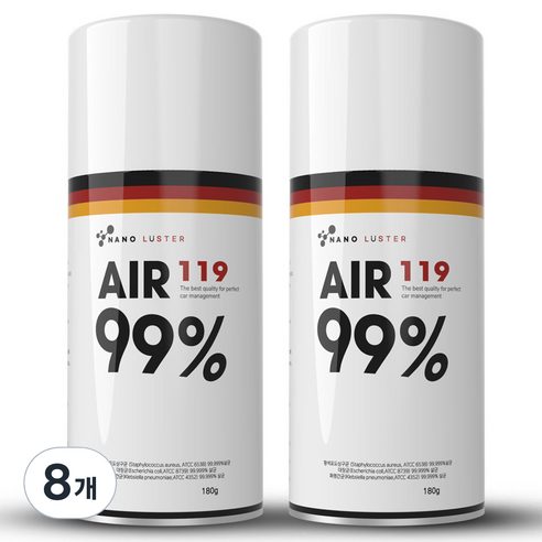 나노러스터 에어119 살균 탈취제 훈증캔, 180g, 8개