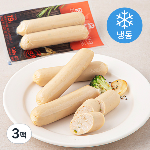 미트리 닭가슴살 프랑크 소시지 청양고추 (냉동), 100g, 3팩