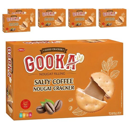 비비카 구카 솔티 커피 누가 크래커, 400g, 6개
