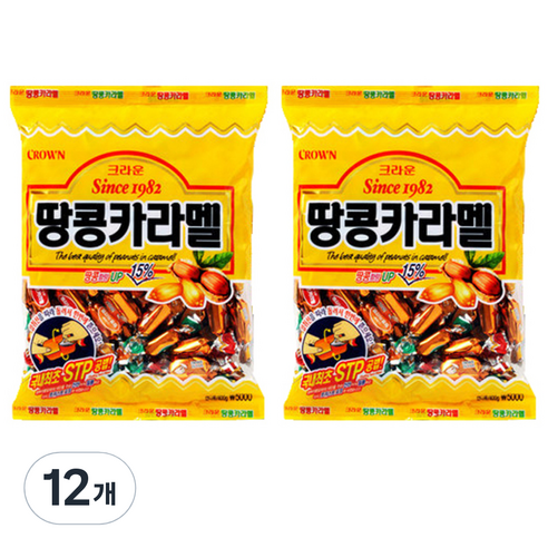 크라운 땅콩카라멜, 324g, 12개