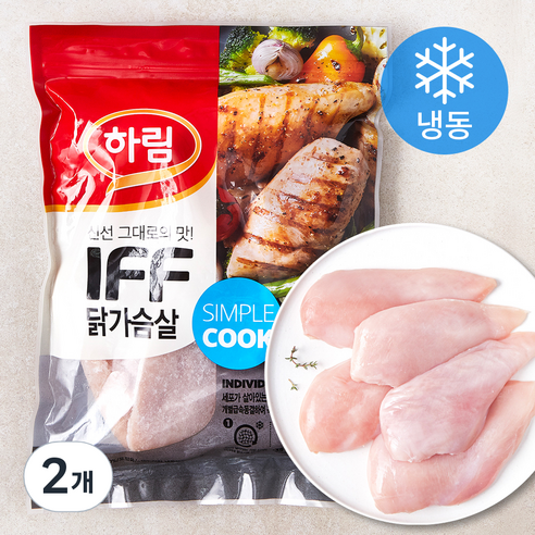 하림 IFF 닭가슴살 (냉동), 800g, 2개