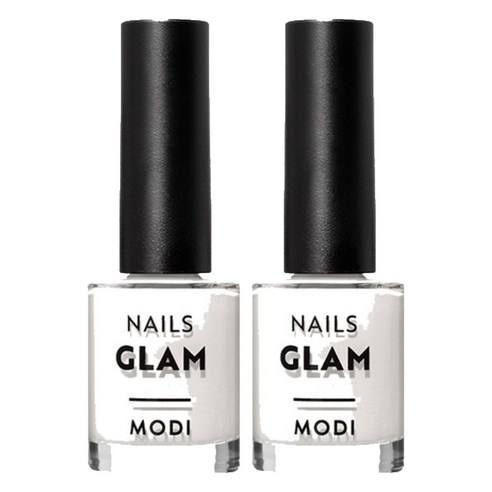 에뛰드 모디 글램 네일즈 매니큐어, 01 리얼화이트, 9ml, 2개