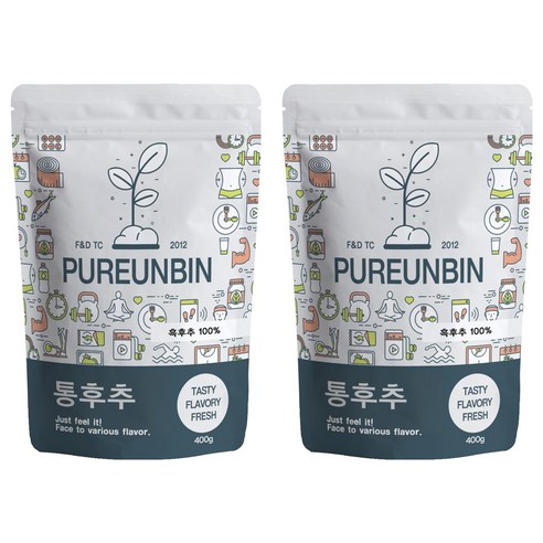 푸른빈 통흑후추, 400g, 2개