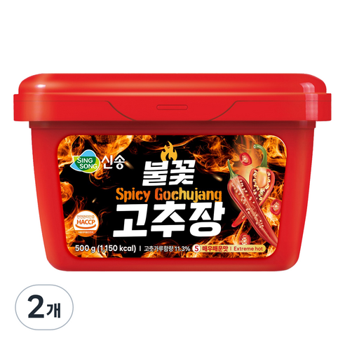 신송 불꽃 고추장, 500g, 2개