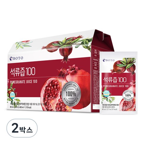 보뚜 석류즙 100, 2400ml, 2개