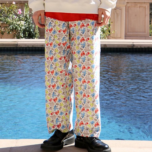 위캔더스 남성용 FLORAL OXFORD PANTS