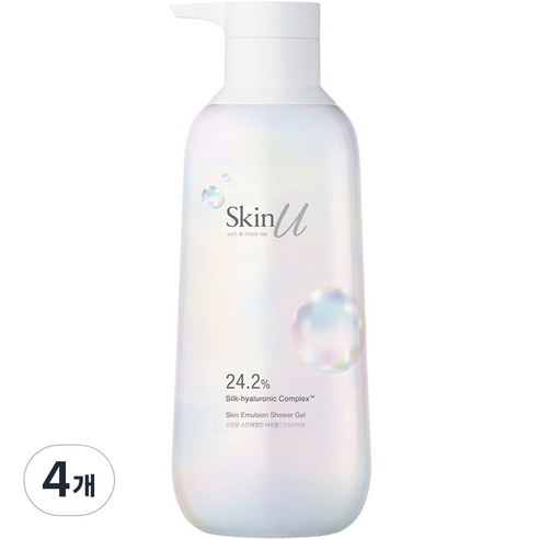 스킨유 소프트앤모어 138 스킨에멀전 샤워젤 건성 피부용, 600ml, 4개