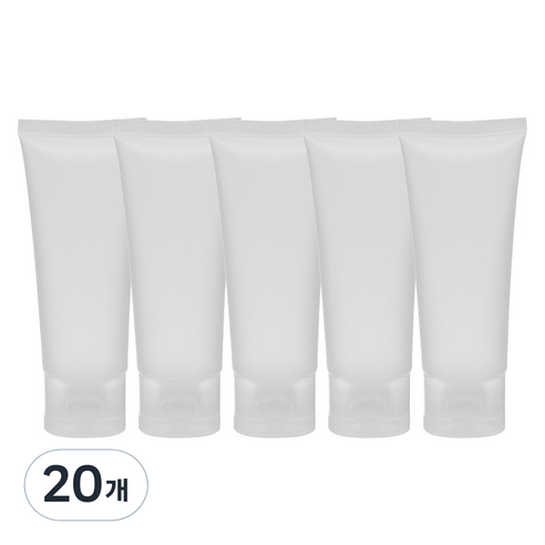 선동상사 무광 여행용 크림 로션 튜브 공병 30g, 20개, 화이트