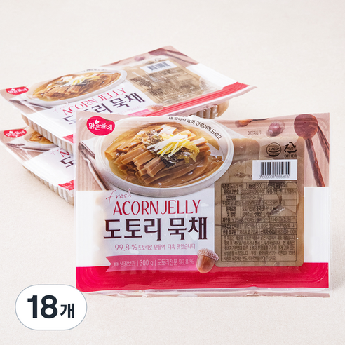 맑은물에 도토리묵채, 300g, 1개입, 18개