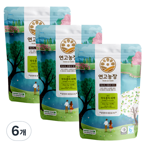 연고농장 작두콩차 삼각티백 25p, 1g, 25개입, 6개