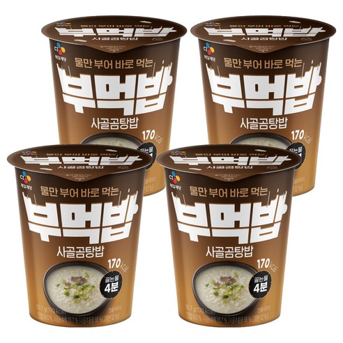 CJ제일제당 부먹밥 사골곰탕밥, 4개, 50.7g