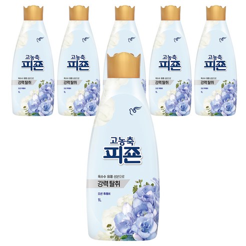 피죤 고농축 강력탈취 섬유유연제 오션후레쉬, 1L, 6개