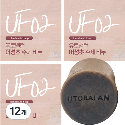 유토밸런 어성초 수제비누, 12개, 140g