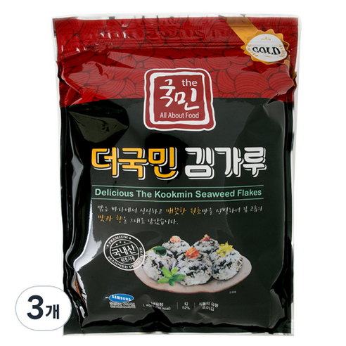 더국민 광천 김가루 골드, 1kg, 3개