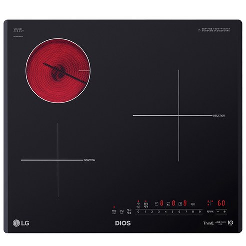 LG전자 디오스 전기레인지 인덕션 2구 하이라이트 1구 빌트인 방문설치, BEY3GST2, 프리스탠딩