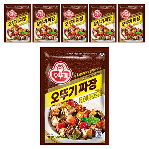 오뚜기 짜장 깊고 풍부한맛 과립형, 500g, 6개