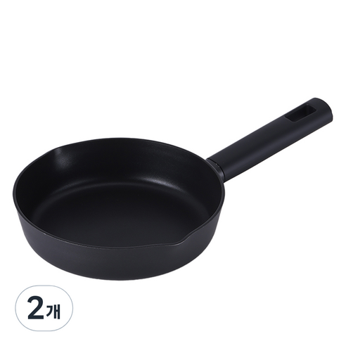 라체나 블랙 풀인덕션 IH 프라이팬, 2개, 20cm