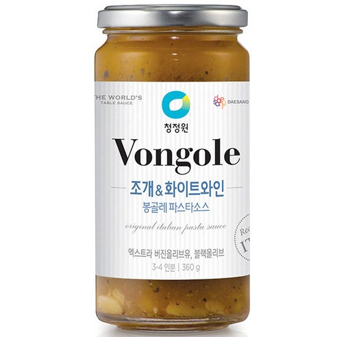 청정원 조개 앤 화이트와인 봉골레 파스타 소스, 360g, 1개
