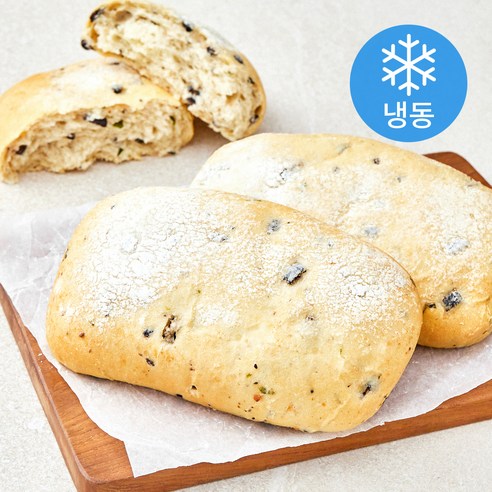 야미요밀 정성가득 채식 올리브바질 쌀치아바타 3개입 (냉동), 465g, 1개