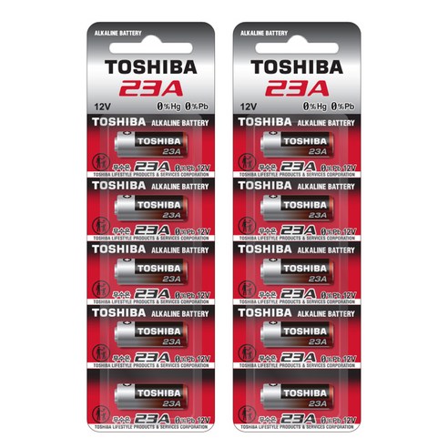 도시바 23A 12V 알카라인 AA건전지, 10개입, 1개