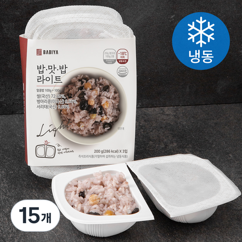 밥이야 0.5공기 밥맛밥라이트 알콩밥 (냉동), 200g, 15개