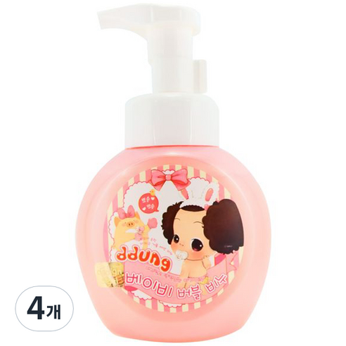 [뚱] 베이비 버블비누, 300ml, 4개