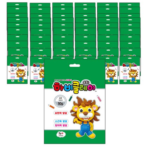 토단교재 하비클레이 60p, 녹색, 50g, 1개