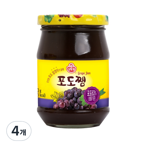 오뚜기 포도쨈, 300g, 4개