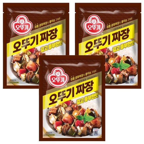 오뚜기 짜장 깊고 풍부한맛, 1kg, 3개