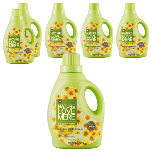 네이쳐러브메레 꽃을 담은 세탁세제 국화꽃향 1800 ml, 1.8L, 6개