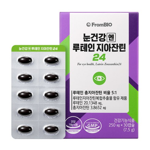 프롬바이오 눈건강엔 루테인 지아잔틴24 7.5g, 30정, 1개