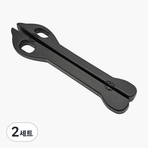 리버폭스 차량용 폴리우레탄 카시트 사이드 틈새 쿠션 세트, 블랙, 2세트
