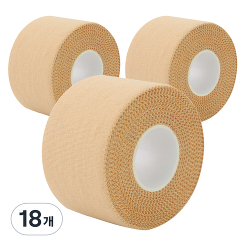 크리다 KRIDA C-tape 스포츠 테이프 살구 2.5cm x 9.1m, 18개, 1개입