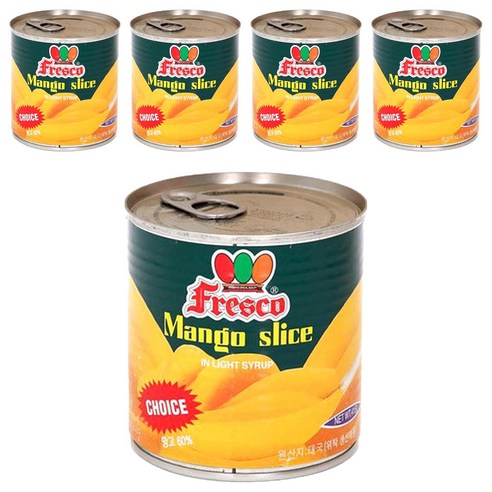 프레스코 망고슬라이스 통조림, 415g, 5개
