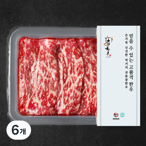 전통참한우 1등급 산적용 (냉장), 300g, 6개