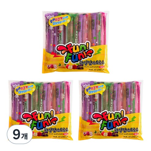 펀펀스트로우 젤리스틱 23p, 460g, 9개