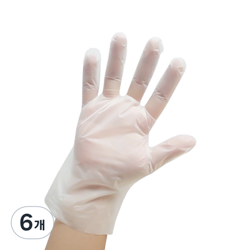 일상나눔 1회용 다용도 TPE 장갑 화이트 100p, 6개