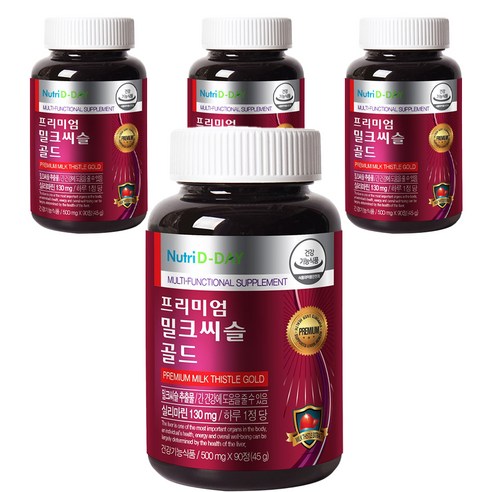 요투비자민 뉴트리디데이 프리미엄 밀크씨슬 골드 500mg, 45g, 4개 허브/식물추출물