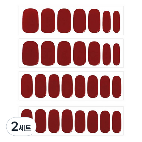 데싱디바 글로우 네일스티커 20p 세트, 하트, 2세트